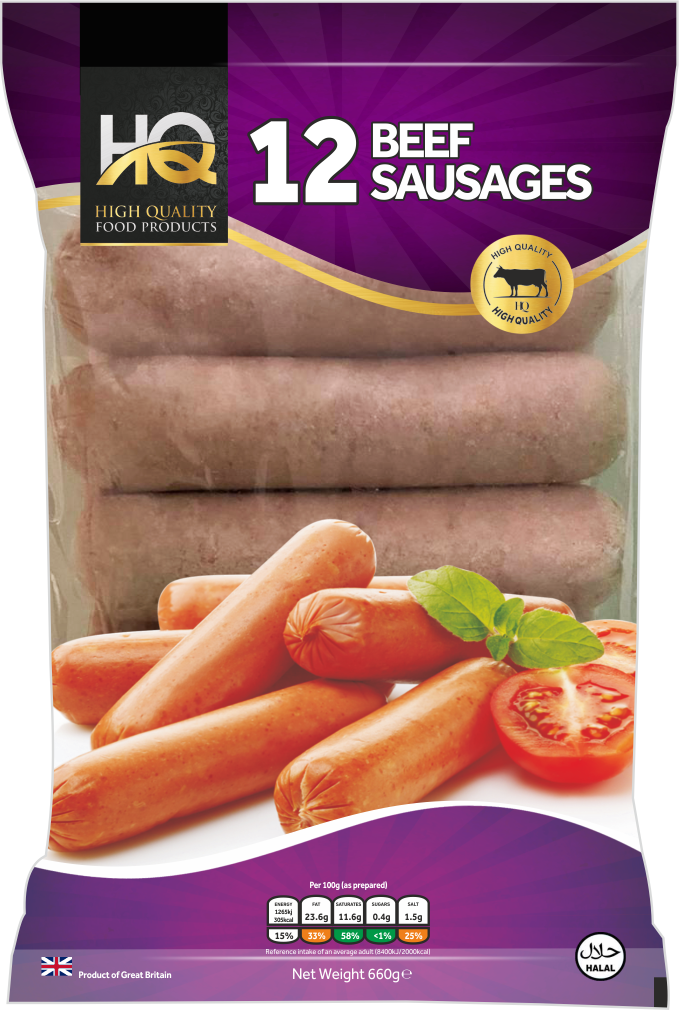 HQ Beef Sausages Pak Halal Meat